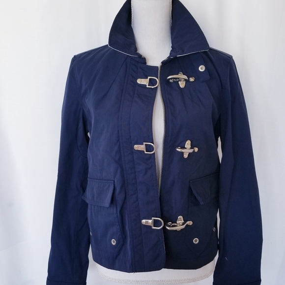 EUC Vintage Ralph Lauren Navy Buckle Jacket Med - Picture 2 of 8